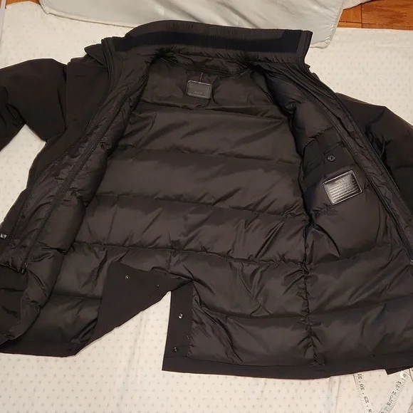 TUMI double zip & double-breasted down parka jacket sz XL